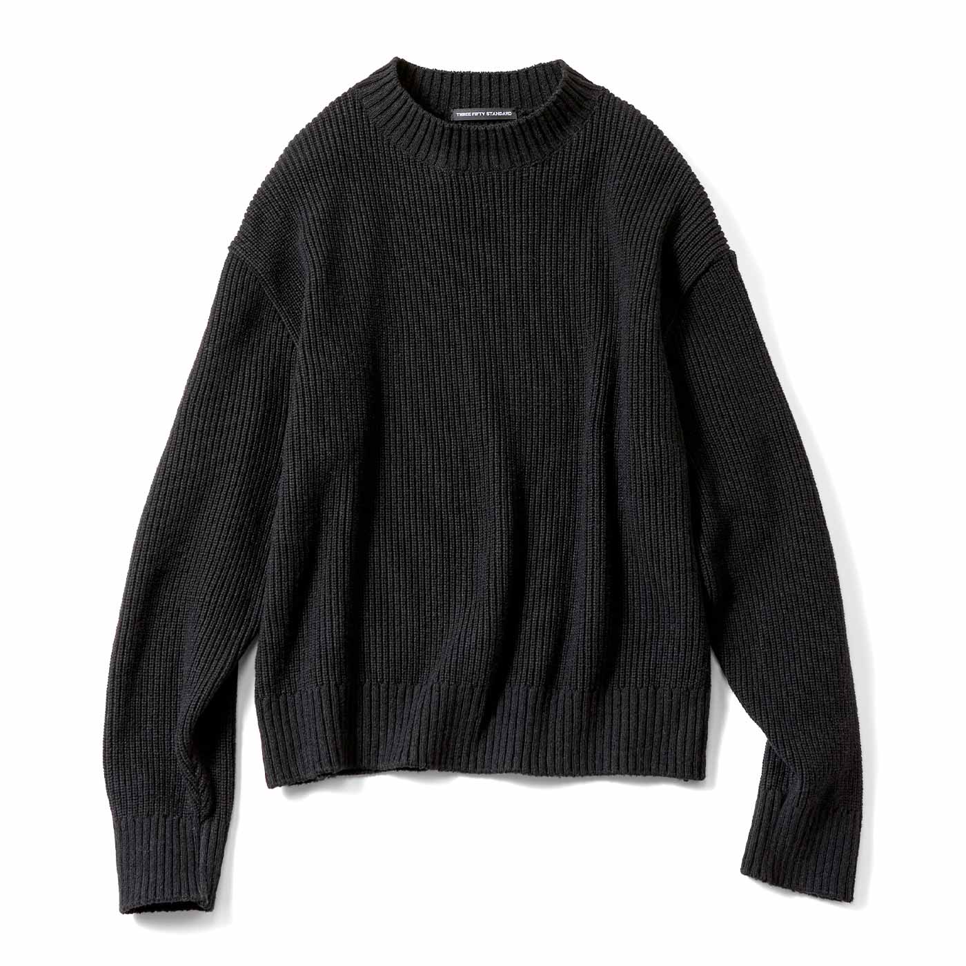 THREE FIFTY STANDARD|日本製リサイクル素材ニットセーター〈ブラック〉