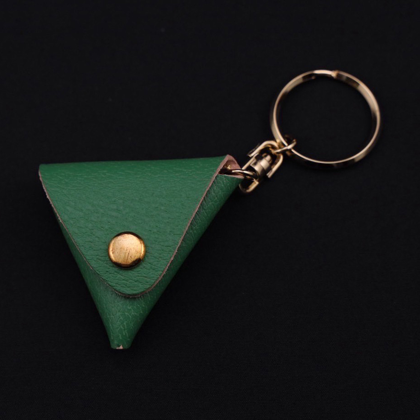 フェリシモの雑貨 Kraso|本革三角コインケースＧＲＥＥＮ